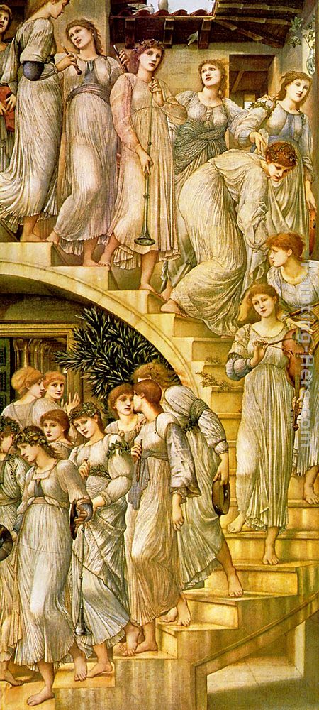 The Golden Stairs painting - Edward Burne-Jones The Golden Stairs art painting